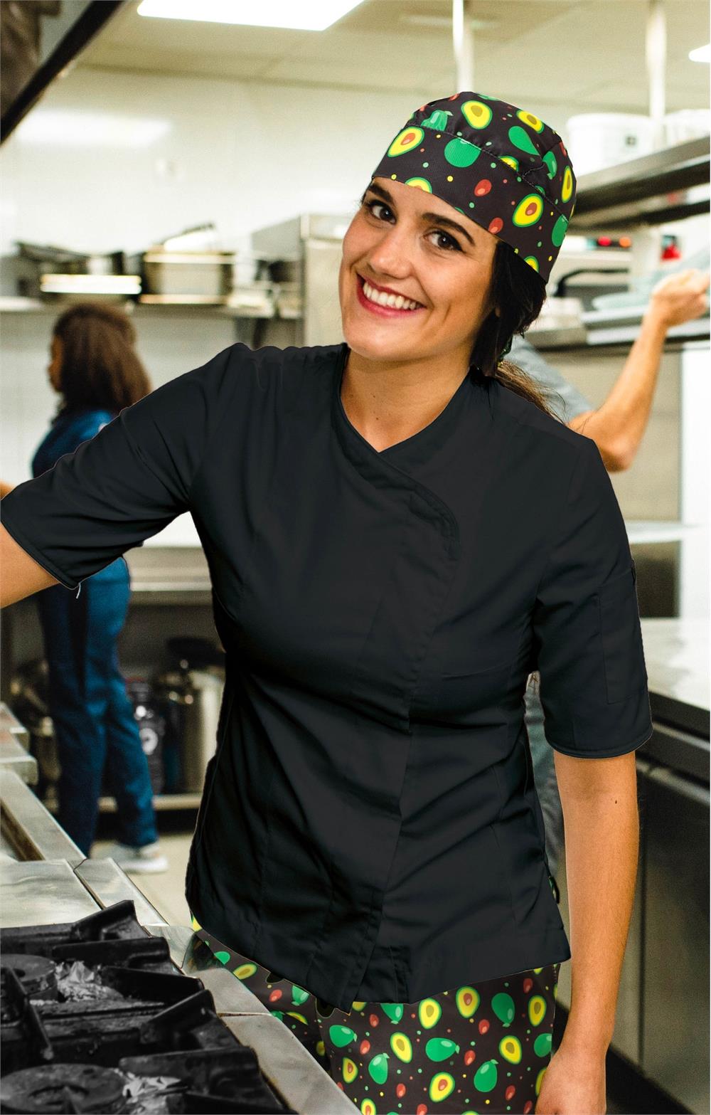 Chaqueta cocina con alma en cuello y puño