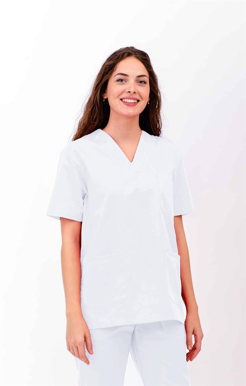 Casaca sanitaria cerrada unisex