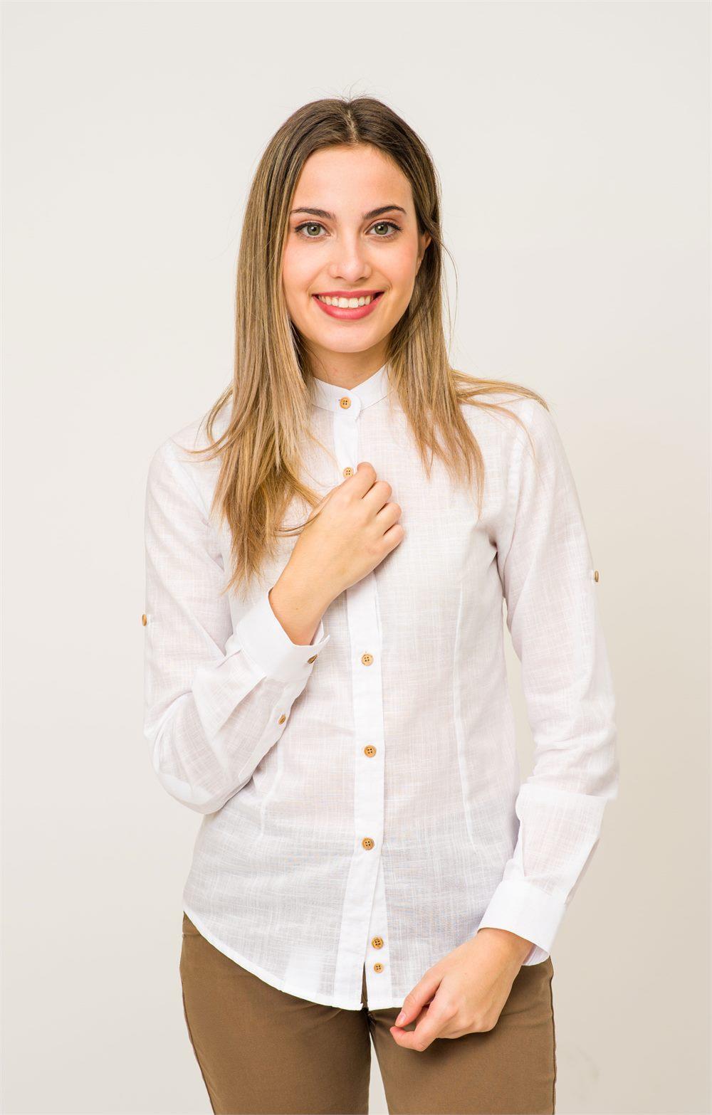 Blusa imitación lino
